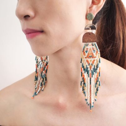 Bohemian Beaded Long Tassel Earring