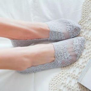 Grey Summer Thin Lace Socks