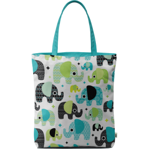 Blue Aztec Elephant Basic Tote Bag