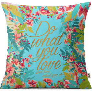 Do What You Love Blue Cushion Cover