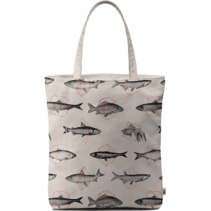 Fishes In Geometrics Basic Tote Bag