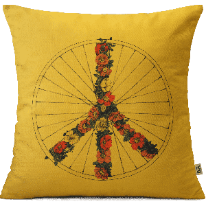 Peace And Bike Cushion Cover 