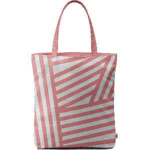Rose Stripes Basic Tote Bag