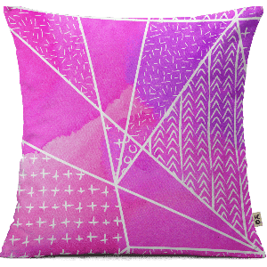 Watercolour Pattern Stripes Pink Cushion Cover