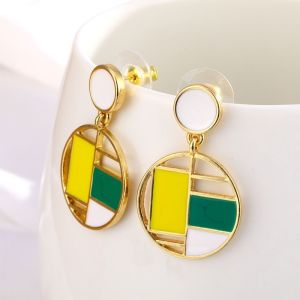 Round Hollow Combination Round Earring